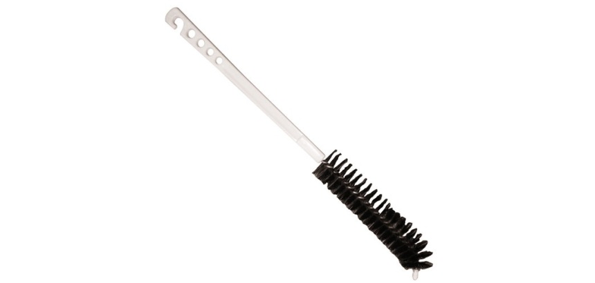 Goupillon radiateur - courbé - 46 cm - D : 4.5 cm- synthétique noir