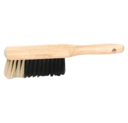 Balayette manche court - soies de Chine noire moustache blonde