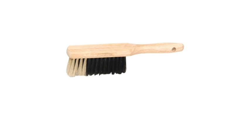 Balayette manche court - soies de Chine noire moustache blonde