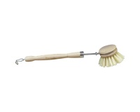 Brosse vaisselle - bois - ronde - fibre naturelle végétale tampico