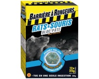 Rats et Souris – Bloc’Pâte Appât - lot de 12 sachets de 25 g