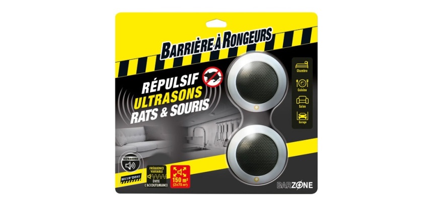 Répulsif ultrasons - rats et souris - lot de 2