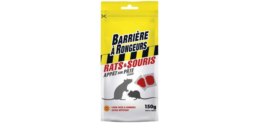 Appât pâte - rats et souris - 150 g - étui de 10 sachets de 15 g