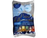 Pain d'illumination traditionnel - cannelé - cire blanche  - lot de 10