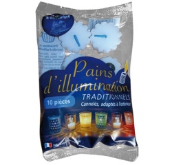 Pain d'illumination traditionnel - cannelé - cire blanche  - lot de 10