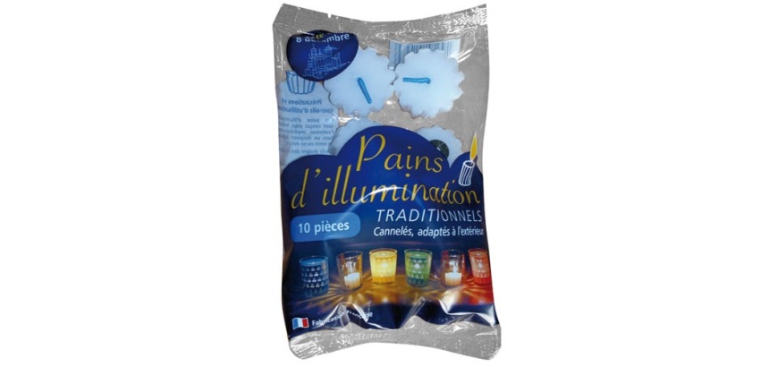 Pain d'illumination traditionnel - cannelé - cire blanche  - lot de 10