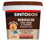 Sintobois rebouche bois trous et fissures 500g bois clair