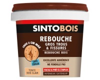 Sintobois rebouche bois trous et fissures 500g bois clair