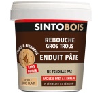 Sintobois pate rebouche gros trous bois 1kg bois clair