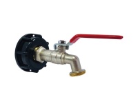 Kit adaptateur plastique de cuve 1000 L - D60 -  sortie Femelle 20x27 (3/4"