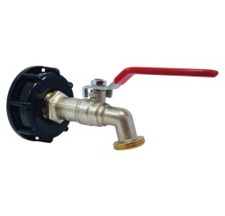 Kit adaptateur plastique de cuve 1000 L - D60 -  sortie Femelle 20x27 (3/4"