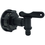 Kit adaptateur plastique de cuve 1000 L avec robinet plastique nez rapide -