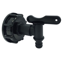 Kit adaptateur plastique de cuve 1000 L avec robinet plastique nez rapide -