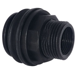 Traversée de cuve rapide plastique - Mâle 26x34 (1") - Femelle 20x27 (3/4")