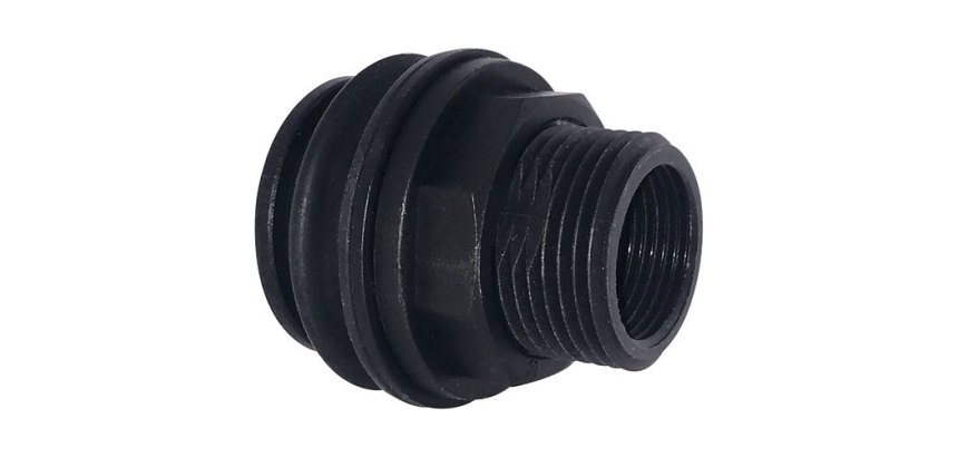 Traversée de cuve rapide plastique - Mâle 26x34 (1") - Femelle 20x27 (3/4")