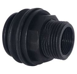 Traversée de cuve rapide plastique - Mâle 20x27 (3/4") - Femelle 15x21 (1/2