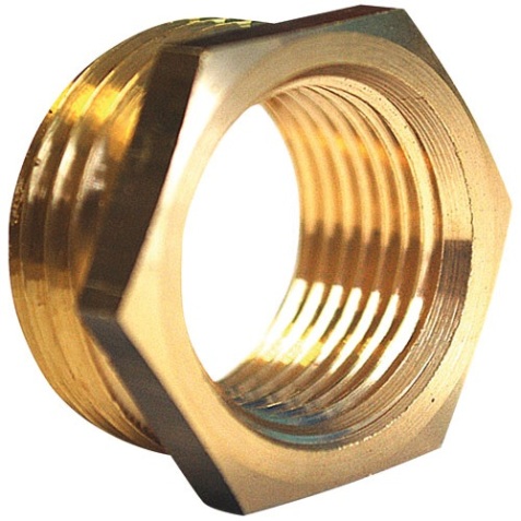 Réduction 6 pans sans butée - Mâle 15x21 (1/2") - Femelle 12x17 (3/8") - la