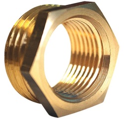 Réduction 6 pans sans butée - Mâle 20x27 (3/4") - Femelle 15x21 (1/2") - la