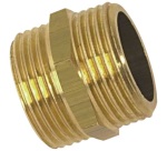 Mamelon double mâle égal 280 - 15x21 (1/2") - laiton