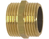 Mamelon double mâle égal 280 - 26x34 (1") - laiton