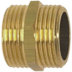 Mamelon double mâle égal 280 - 26x34 (1") - laiton
