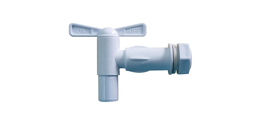 Robinet de cuve plastique nez rapide intégré - mâle 20x27-(3/4") - PEHD - b