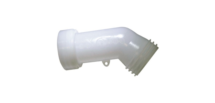 Rallonge coudée de cuve 1000 L - 150 mm - plastique - blanc