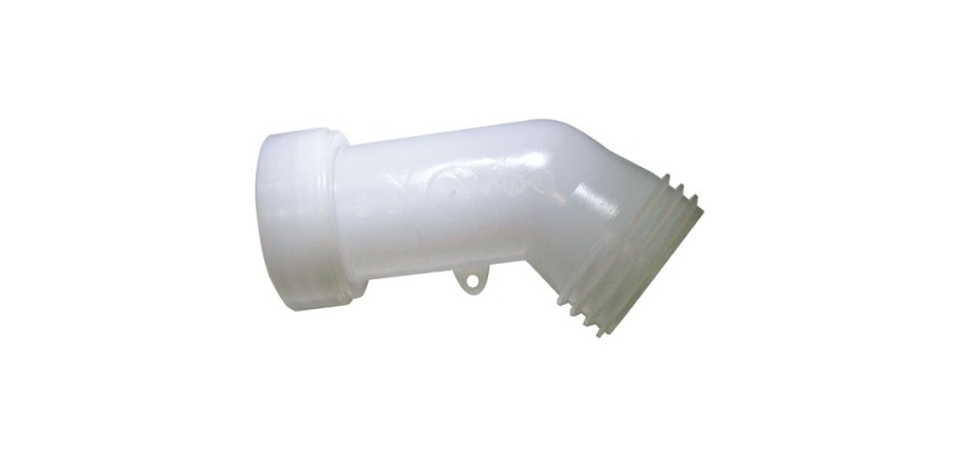 Rallonge coudée de cuve 1000 L - 150 mm - plastique - blanc