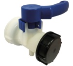 Vanne plastique pour cuve grillagée/IBC 1000 L - D60 - bouchon femelle 60x6