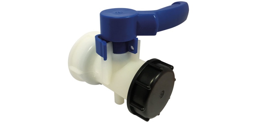 Vanne plastique pour cuve grillagée/IBC 1000 L - D60 - bouchon femelle 60x6