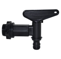 Robinet de cuve plastique nez rapide intégré - mâle 20x27-(3/4") - PEHD - n