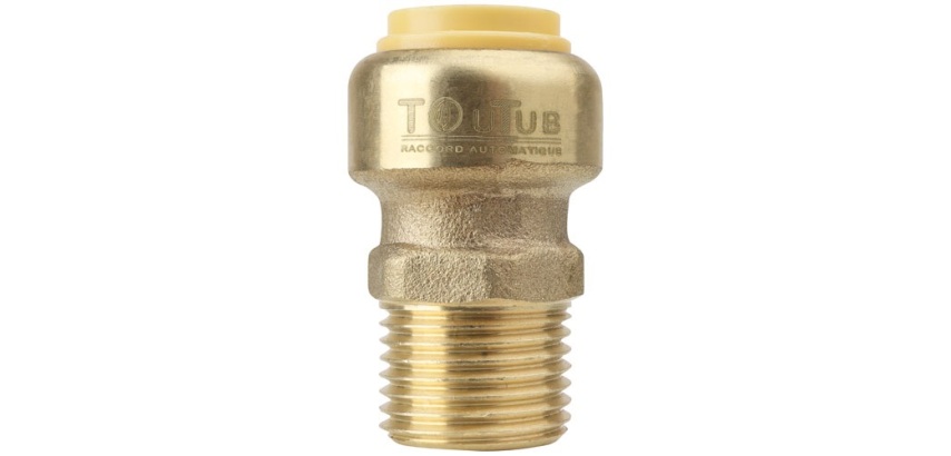 Union mâle - Toutub - 15x21 (1/2")  - D12 - laiton