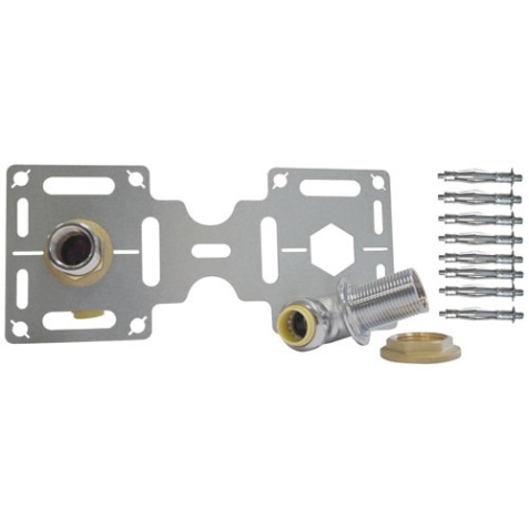 Kit platine de raccordement de douche Toutub pour cloison plaque de plâtre