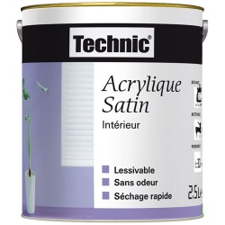 Peinture acrylique satin - 0.5 L - chocolat