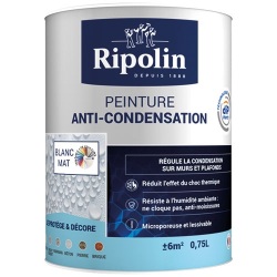 Peinture murs et plafonds- anti-condensation - 75 mL - blanc