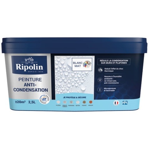 Peinture murs et plafonds- anti-condensation - 2.5 L - blanc