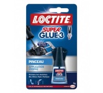 LOCTITE Colles Cyanoacrylates SUPERGLUE-3 Pinceau Bouteille 5g Blister
