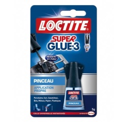 LOCTITE Colles Cyanoacrylates SUPERGLUE-3 Pinceau Bouteille 5g Blister