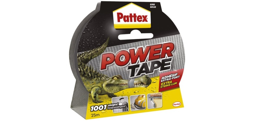 Adhésif Réparation Power Tape Gris Etui 25m - 50 mm