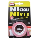 PATTEX Adhésif Fixation NCNV Double Face 120kg 19mm*1.5m