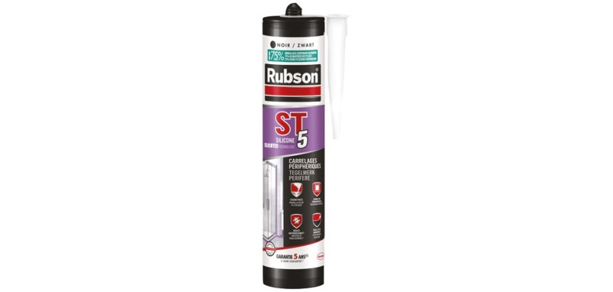 Mastic silicone ST5 - multi-usages - 300 mL - noir