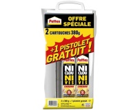 Colle fixation ni clou ni vis - avec pistolet - 310 mL - Lot de 2