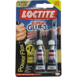 LOCTITE Colles Cyanoacrylates SUPERGLUE-3 Power Gel Tube 3g Lot de 2 Bliste