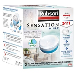 Recharge neutre - absorbeur d'humidité - Sensation pure - 3 en 1 - lot de 2