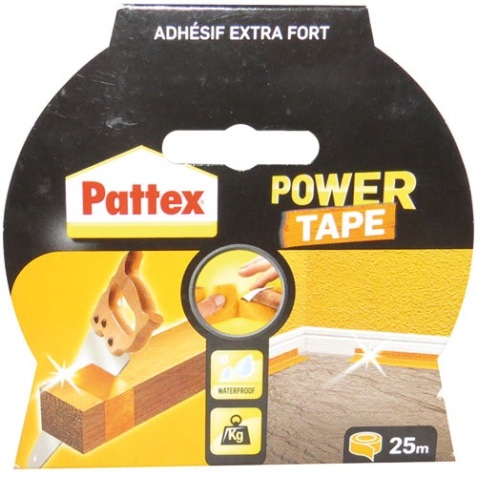 PATTEX Adhésif Réparation Power Tape Orange Etui 25m - 50mm