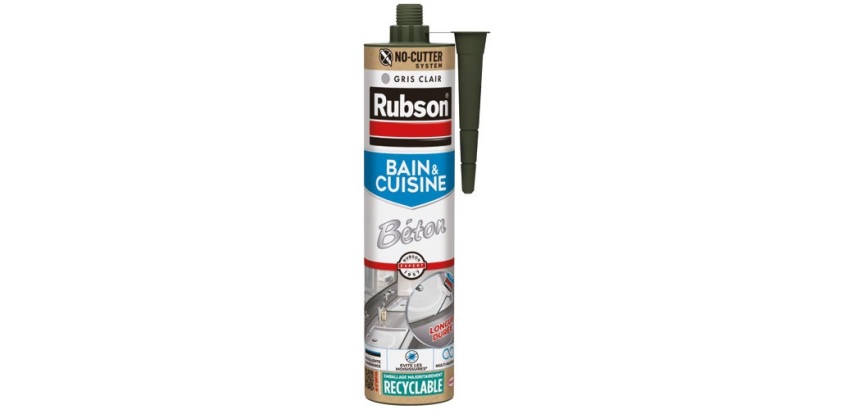 Mastic silicone 280 ml Béton / Gris Clair - Bain & Cuisine