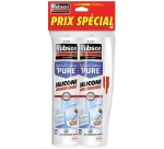 Mastic silicone - sanitaire - anti-moisissures - 280 mL - Lot de 2