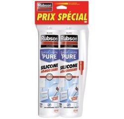 Mastic silicone - sanitaire - anti-moisissures - 280 mL - Lot de 2