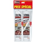 Mastic murs et fenêtres - 280 mL - blanc - Lot de 2