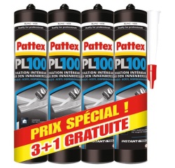 Colle fixation PL100 - Lot de 3+1 gratuite